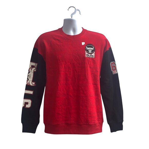 NBA Chicago Bulls Mens Red & Black Crewneck Sweatshirt Size Small - Picture 2 of 15